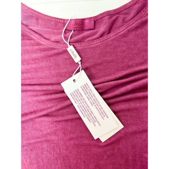 Scandal women’s tunic top 3/4 sleeve small / medium raspberry pink BoHo NWT - Picture 9 of 10